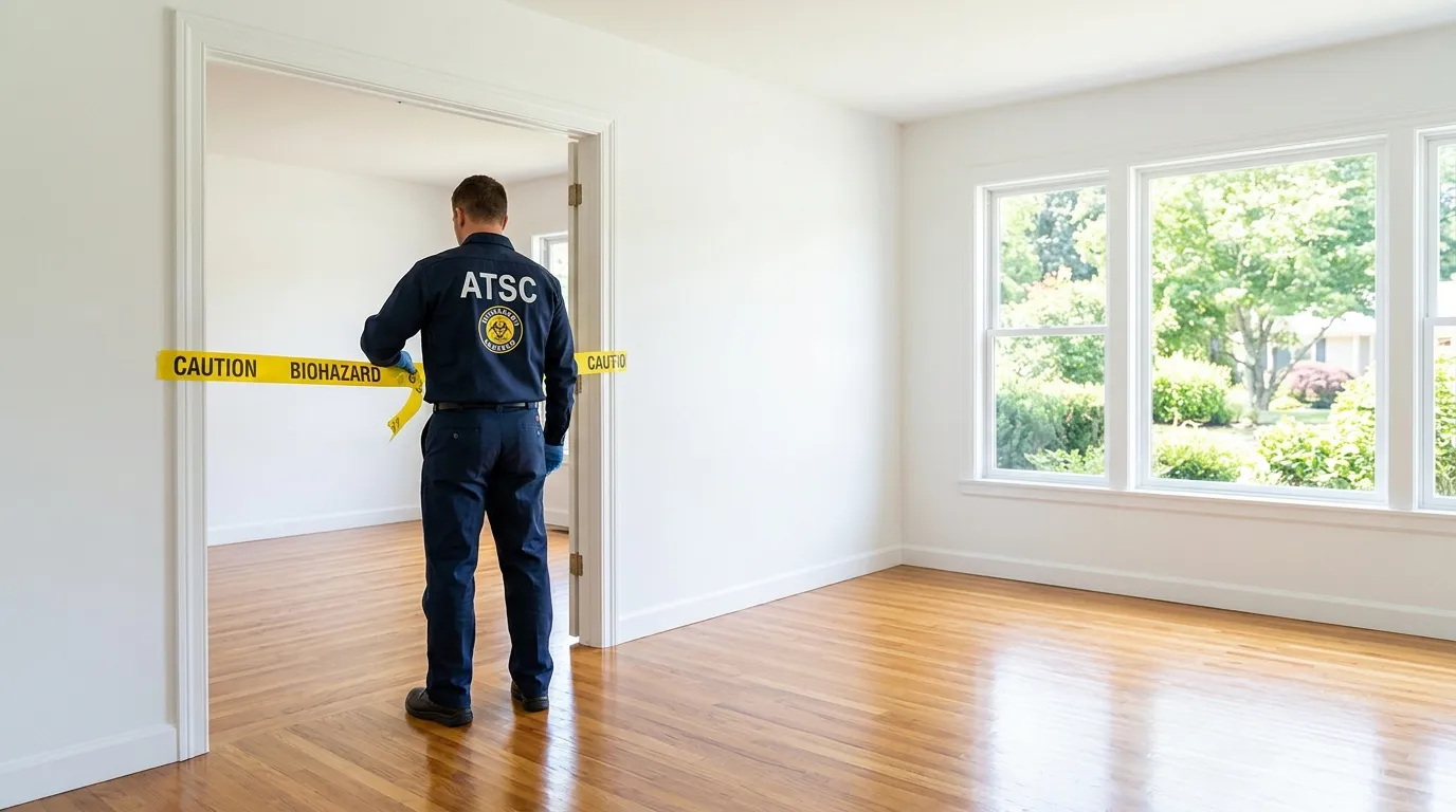 Certified biohazard cleanup crew performing Trauma Scene Cleanup in Saint Andrews